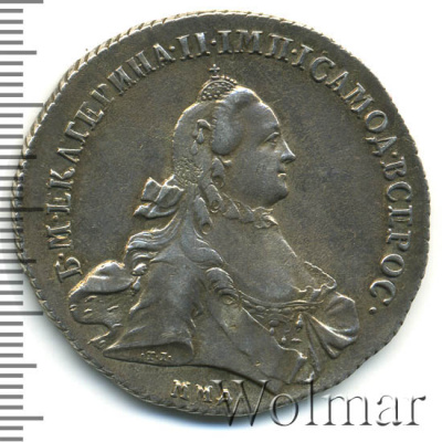 1 рубль 1764 г. ММД EI. Екатерина II (1 рубль 1764г. ММД TI EI. Ag. Петров - 3 рубля.)