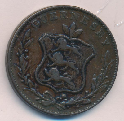 Гернси 8 дублей, 1834 (8 дублей. Гернси. 1834)
