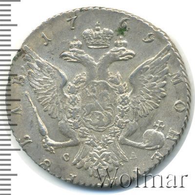 1 рубль 1769 г. СПБ СА. Екатерина II. Санкт-Петербургский монетный двор (1 рубль 1769г. СПБ TI CA. Ag. Петров - 2,5 рубля.)