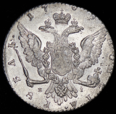 1 рубль 1769 г. ММД EI. Екатерина II. Красный монетный двор (Рубль 1769 ММД-ЕI)