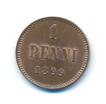 1 пенни 1899 г. Для Финляндии (Николай II). (1 пенни. 1899)