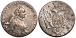 1 рубль 1764 г. СПБ СА. Екатерина II (1 рубль 1764 года. СПБ-TI-СА. AU, Штемпельный блеск)