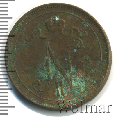 10 пенни 1916 г. Для Финляндии (Николай II). (10 пенни. Финляндия 1916г. Cu.)