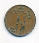 5 пенни 1908 г. Для Финляндии (Николай II). (5 пенни. 1908)