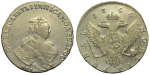 1 рубль 1744 г. ММД. Елизавета I. Красный монетный двор. Тиражная монета (1 рубль 1744 года. ММД. XF-AU, Штемпельный блеск)