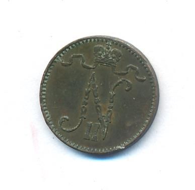 1 пенни 1899 г. Для Финляндии (Николай II). (1 пенни. 1899)