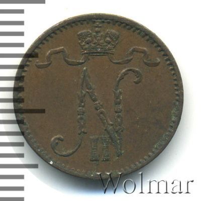 1 пенни 1899 г. Для Финляндии (Николай II). (1 пенни. Финляндия 1899г. Cu.)