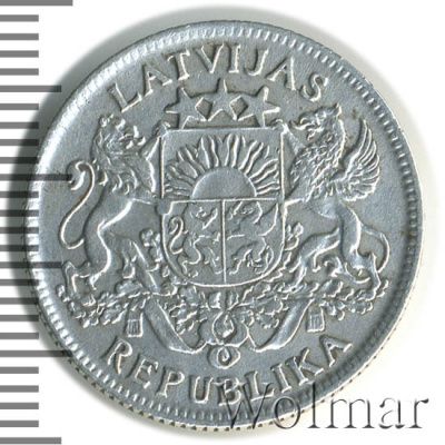 Латвия 1 лат, 1924 (1 лат. Латвия 1924г. Ag.)