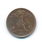 1 пенни 1888 г. Для Финляндии (Александр III). (1 пенни. 1888)