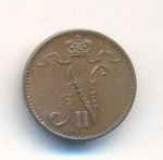 1 пенни 1907 г. Для Финляндии (Николай II). (1 пенни. 1907)