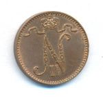 1 пенни 1908 г. Для Финляндии (Николай II). (1 пенни. 1908)